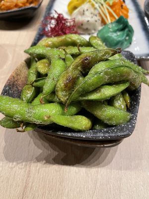 Edamame at Vegan AF Ramen in Krakow