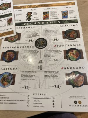 Menu  at Vegan AF Ramen in Krakow