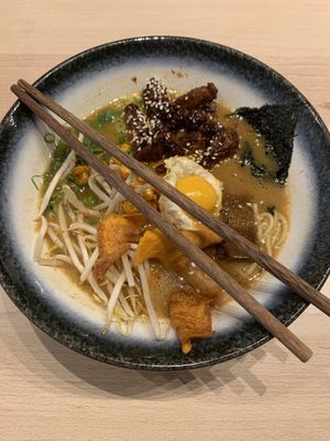 added vegan egg  at Vegan AF Ramen in Krakow