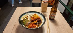 Bbq miso and konbucha turmeric at Vegan AF Ramen in Krakow
