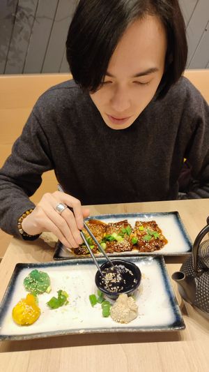 starters - vegan ribs and dim sum at Vegan AF Ramen in Krakow