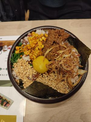 spicy tantan don at Vegan AF Ramen in Krakow