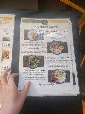 menu part 1 at Vegan AF Ramen in Krakow