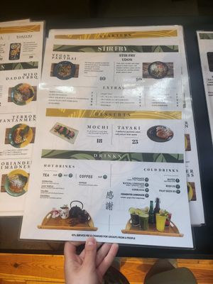 Menu part 2 at Vegan AF Ramen in Krakow