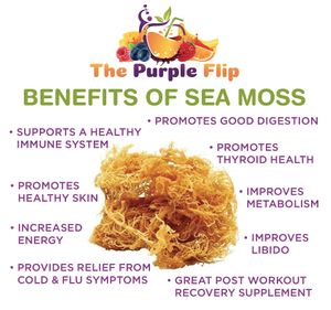Health Benefits of Sea Moss at The Purple Flip in Randallstown