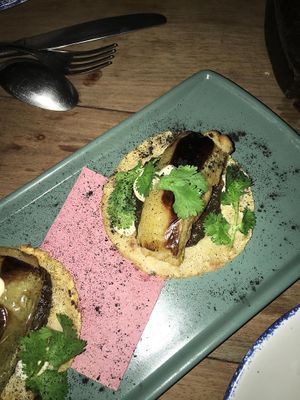 Vegan tacos (ask for them). at NÜ Restaurant in Tulum
