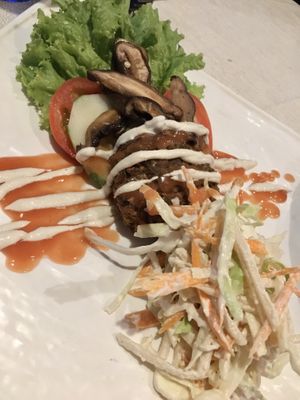 Shiitake Mushroom Burger Patty  at The Farm at San Benito in Lipa City