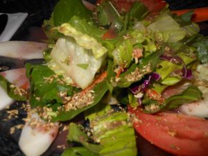 Yummy salad at Maravilla in Las Marias