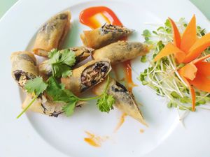 Seaweed springrolls at Goodlife - temporarily closed in Vung Tau