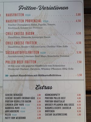 Pommesvarianten und Dips at Der Fuchs Geht Rum in Willstaett