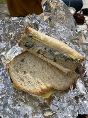 my tempeh sandwich  at Abeille Voyante Tea Co in Millvale