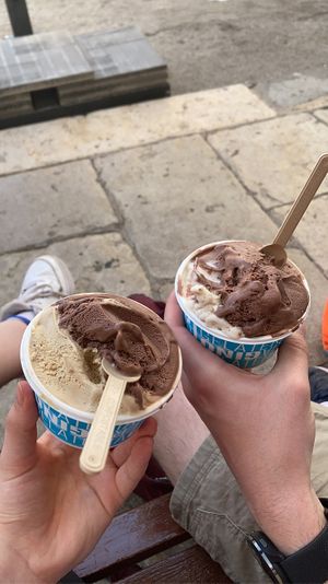 Coffee di soia, cioccolatte di soia, niocciola di soia  at Gelateria Gino in Trapani