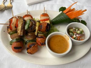 Vegan Vegetable Satay  at Thai Barn in Bradford-on-avon