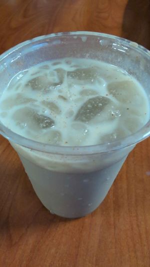 Iced matcha latte 16oz at Ohana Food Co in Flagler Beach