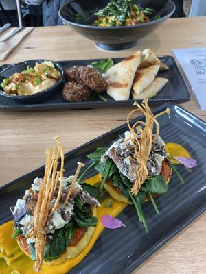 Polenta stack, falafel plate, gnocchi 😋 at The Glen Melbourne in Elsternwick
