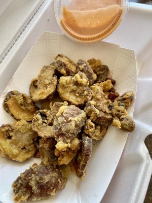 Fizzled Mushrooms.  Like!!!! at Earth's Harvest - Food Truck in Springfield