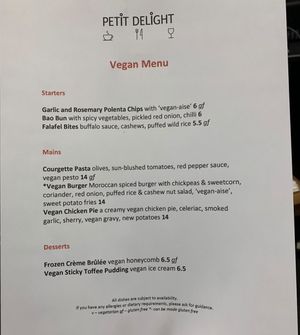 Menu for the next 3 weeks then a new one drops! 💚 at Petit Delight in Cleethorpes