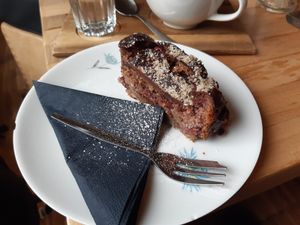 Chocolate cherry nut cake at MUM & DAD in Kiel