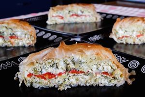 Filo & feta cheese bake at Under The Lime Tree in Angouleme