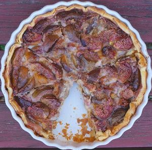 Fig tart at Under The Lime Tree in Angouleme