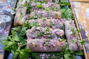 Spring rolls at Under The Lime Tree in Angouleme