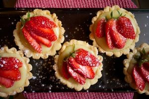 Lemon tarts at Under The Lime Tree in Angouleme
