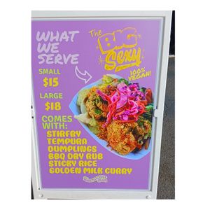 Menu options at the Big E fair. at Broccoli Bar in Burlington