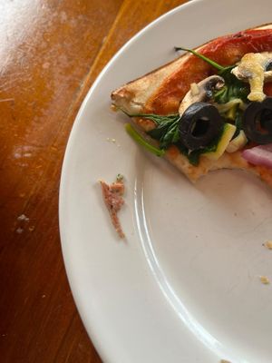 Offending object! They sneak meat into your "vegan" food! at Mountain Mumma in Sheffield