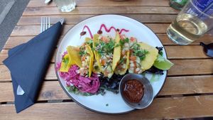 Vegane Tacos at La Chevre Qui Rit in Colmar