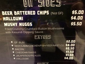 Menu at DA'Burger in West End