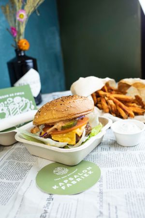 The WAKU Burger at Kapsalon Fabriek in Utrecht