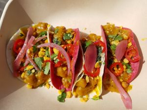 Mini tacos. These I sadly can't recommend. at Kapsalon Fabriek in Utrecht