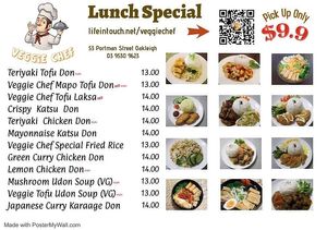 Lunch specials  at Veggie Chef in Oakleigh