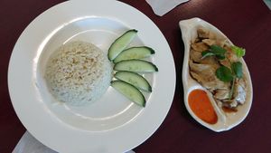 Vegetarian Hainan Chicken Rice at Veggie Chef in Oakleigh