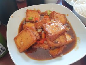 Veggie tofu - not a fan of this one at Veggie Chef in Oakleigh