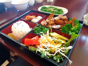 Bento box at Veggie Chef in Oakleigh