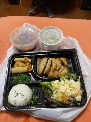 chicken bento box (comes with so many things!!)  at Veggie Chef in Oakleigh