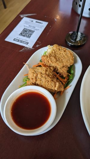 Crispy fried chicken at Veggie Chef in Oakleigh