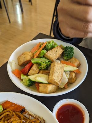 Veg and tofu at Veggie Chef in Oakleigh