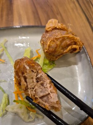 Veggie Lobak $8.00: water chestnuts give it a nice crunch, lovely plum sauce at Veggie Chef in Oakleigh