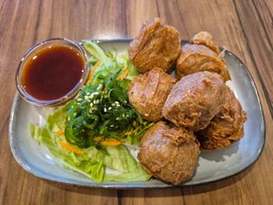 Veggie Lobak $8.00: water chestnuts give it a nice crunch, lovely plum sauce at Veggie Chef in Oakleigh