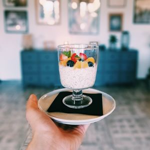 chia pudding at Bucket's Story in Dabrowa Gornicza