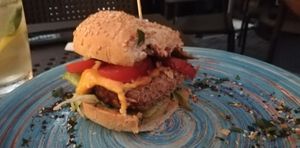 Stella mc Cartney Burger. Sehr lecker. Pommes dazu wären schön gewesen.  at Falla in Katowice