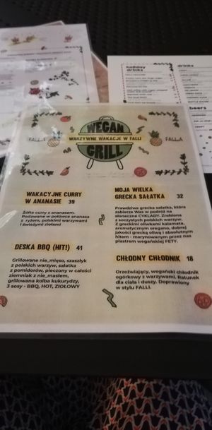 Speise Karte. Eine davon.  at Falla in Katowice