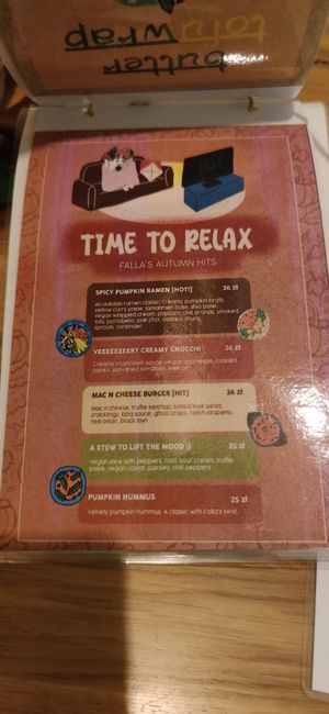 Special menu - autumn at Falla in Katowice