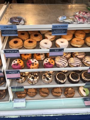 Pictured is the doughnut display  at Rodeo Doughnuts  in South East London