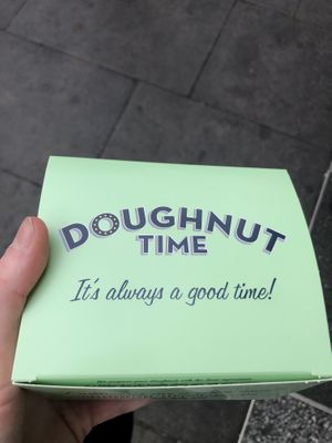Pictured is the doughnut box  at Rodeo Doughnuts  in South East London