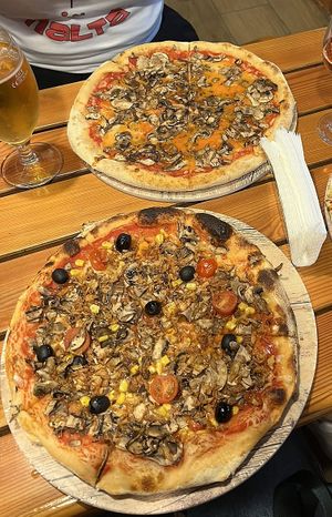   at Claudio's Pizzas in St Julians