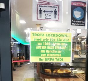 CoronaInfo at Urfa Tadi in Hamburg