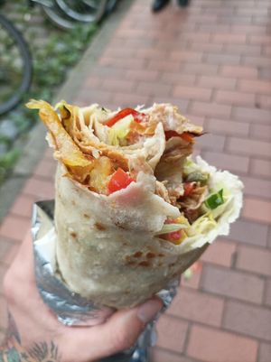 VönerDürüm mit Grillgemüse at Urfa Tadi in Hamburg